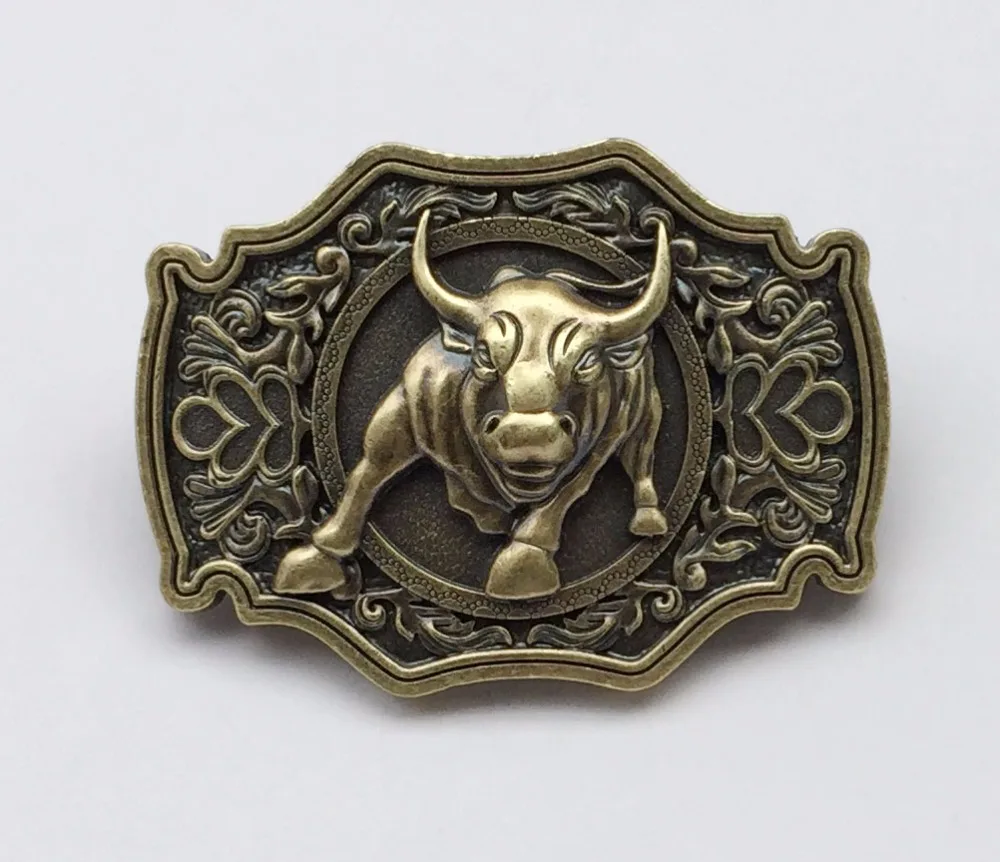 

New Arrival 3D Bull Solid Brass Belt Buckle Western Metal Cowboy SW-BY741 suitable for 4cm wideth belt with continous stock