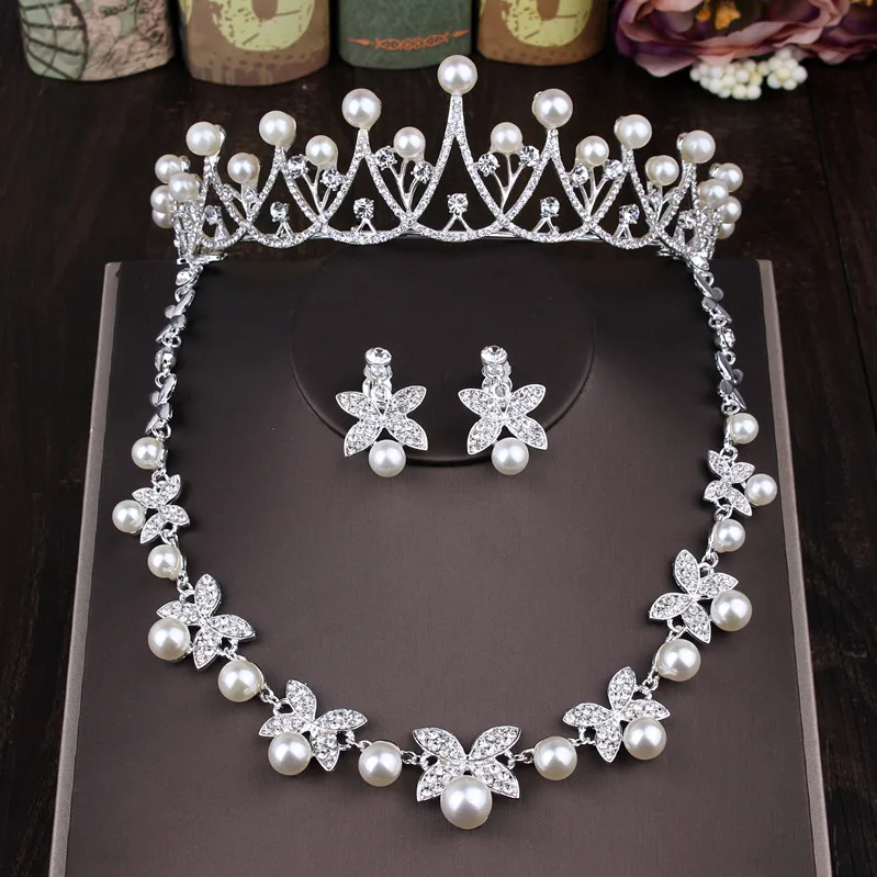 Bridal Teardrop Jewelry Sets, Crystal Wedding Necklace Earrings Bracelet Sets Jewelry Engagement (3)