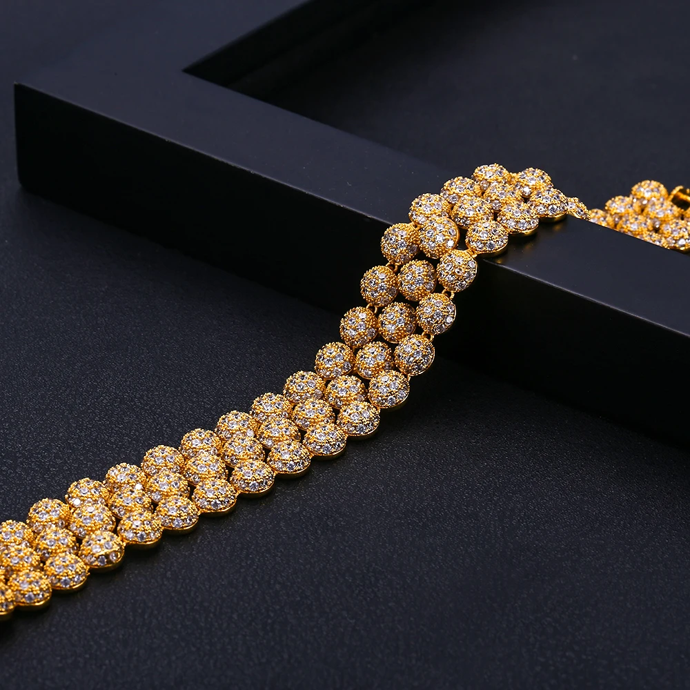 

Luxury Gold-color Bracelet and Bangle Man women Unisex multi layer jewelry Gift