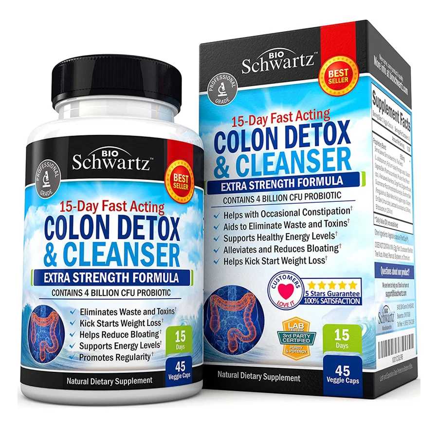 

Colon Cleanser & Detox for Weight Loss. 15 Day Extra Strength Detox Cleanse with for Constipation 45 pcs