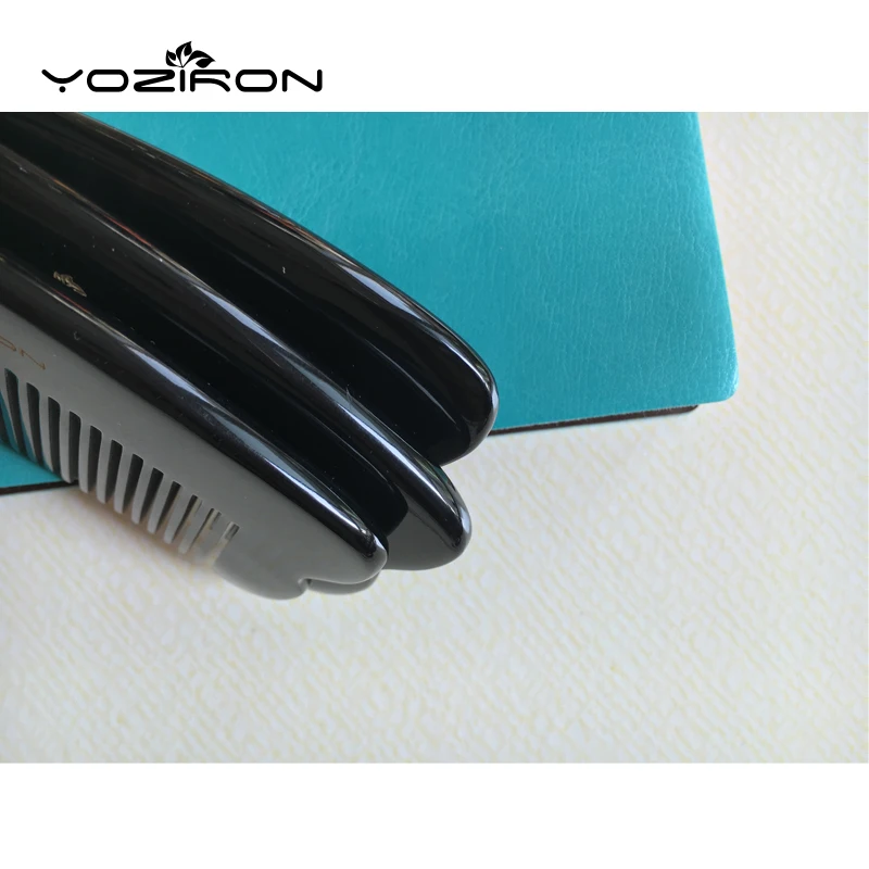 YOZIRON ручной работы черный рог буйвола утолщаются массажирует голову расчески для