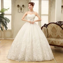 Fansmile Vestidos de Novias винтажные кружевные свадебные платья Бальные платья милого размера плюс свадебные платья настоящая фотография FSM-024F