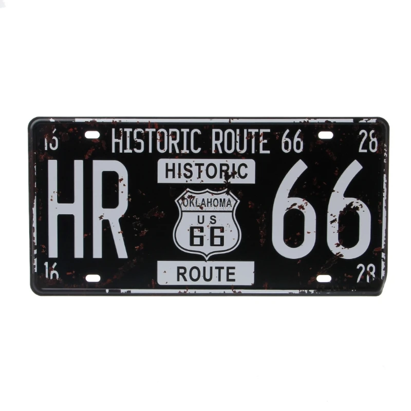 

USA Route 66 Car Vintage License Plate Metal Wall Craft Retro Garage Home Decor New