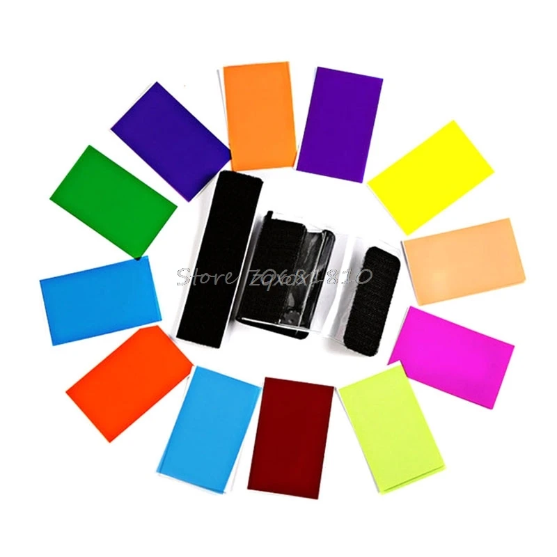 Flash Diffuser SIV 12 Colors Gel Filter Flash Diffuser Soft Box Studio Lighting Filter for Camera