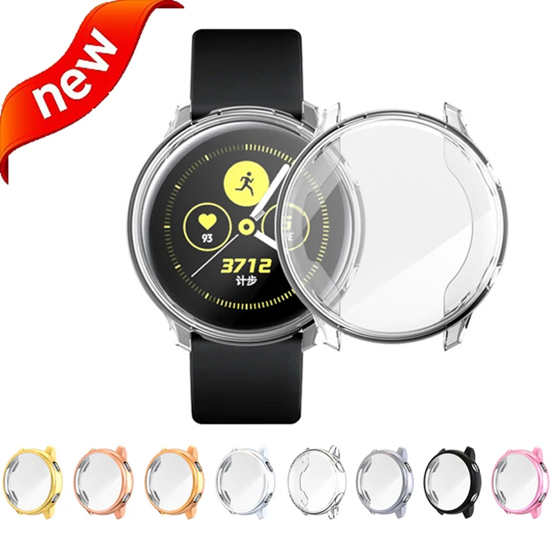 

Soft TPU Anti-scratch watch case For Samsung galaxy watch active screen protector HD Full coverage bumper case cover Accessories
