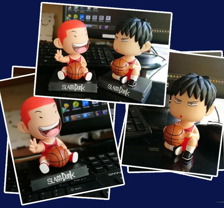 Игрушечный встряхиватель для автомобиля милые куклы Slam Dunk Sakuragi Hanamichi Rukawa Kaede японского аниме Стайлинг декоративная приборная панель игрушки