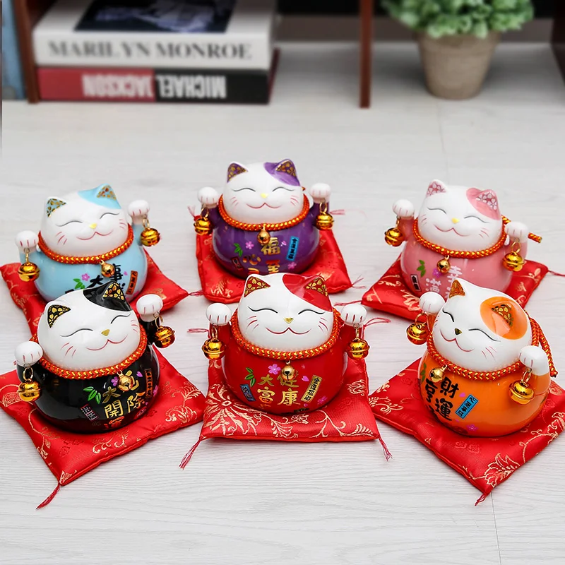 4 5 In Maneki Neko Seramik ansl Kedi Ev Dekor Porselen S sler Servet 