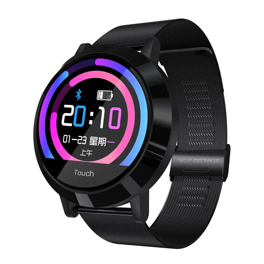 

Waterproof Heart Rate Monitor Message Reminder Vibration Fashion Business Bluetooth Smart Watch For Android IOS Men Women