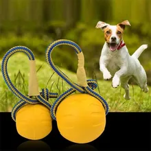 Transer Pet Supply Durable Dog Toy Outdoor Training Fetch Bite Chew Interactive Rope Ball Toy For Small Large Dog XEWB .