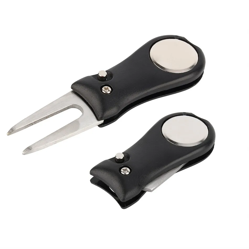 

1pcs Golf Divot Tool with Golf Ball Tool Marker Pitch Groove Cleaner Golf Pitchfork Golf Accessories Putting Fork