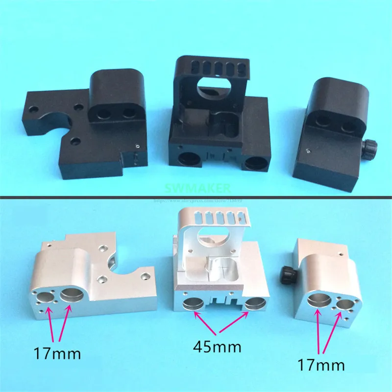 

Upgrade Prusa i3 MK2/MK3 aluminum X motor/X idler kit + Metal X axis carriage extruder kit belt tensioner for Titan Aero