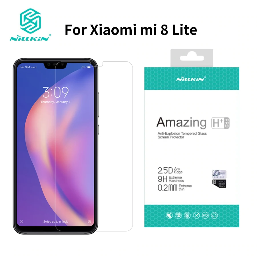 Для xiaomi mi 8 lite защита экрана 6 26 дюймов NILLKIN Amazing H + PRO 9H из закаленного стекла для |