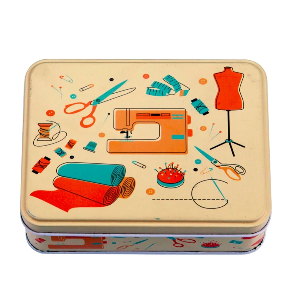 D&D Hard Tin Assorted Sewing Box Sewing Kit with 154pcs Sewing Tools