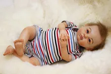 Realistic 22″ baby-reborn dolls 100% handmade soft touch super high quality doll reborn girl gift bonecas reborn de silicone