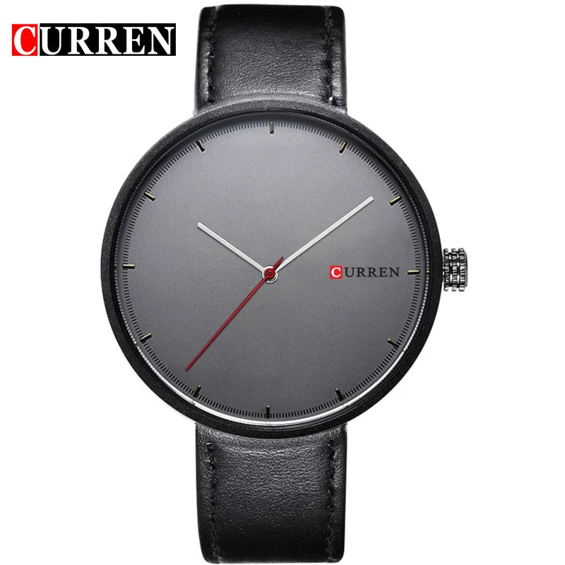 

Simple Creative Brand Quartz watches Men's Leather strap Causal Wristwatch Unisex Design Relojes hombre montre New Curren