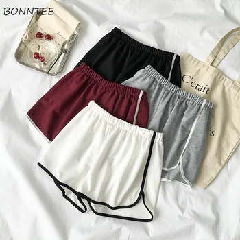 

Shorts Women High Waist Loose All-match Trendy Simple Korean Style Daily Leisure Patchwork High-quality Ladies Womens New 2020