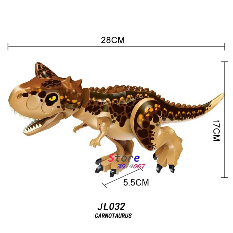 

1/Set Jurassic World 2 Indoraptor Rex Attacks Rockwood Manor Carnotaurus Dinosaur Tyrannosaurus Building Blocks toy for children