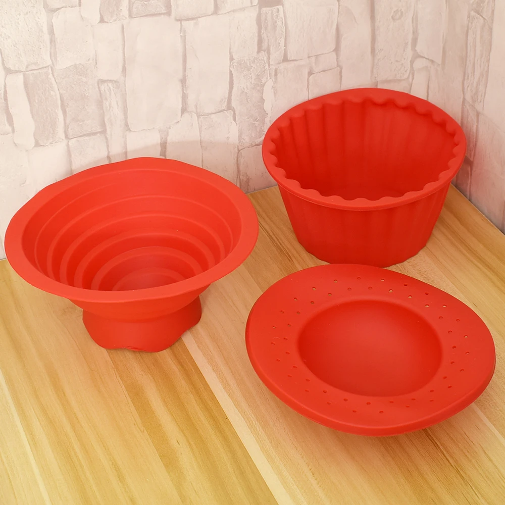 3pcs Big Top Giant Cupcake Silicone Mould Heat Resistant Bake tools Baking Maker Moldin Cake