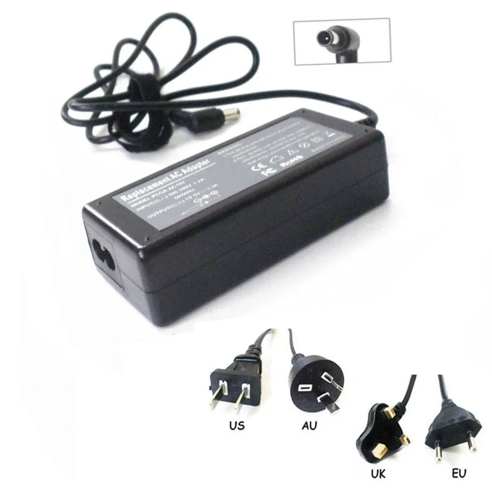 Laptop AC Adapter Battery Charger 65W For Sony Vaio 19.5V 3.3A Notebook