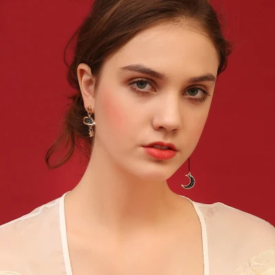 

Moon Star Ear Tiny Star Moon Stud Hang Earrings For Women Everyday Teen Mothersday Celestial Birthday Gift Jewelry Earrring E88
