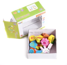 Free shipping Wooden Animal beads toys, Children’s Jewelery Making Utilities game, kids educational beads toys