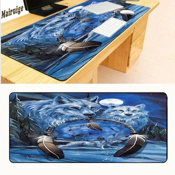 

Mairuige Lock Edge 400x900cm Big Size Mouse Pad Computer Anti-skid Table Mats Best Mobile Snow Wolf Legends Game Wallpaper