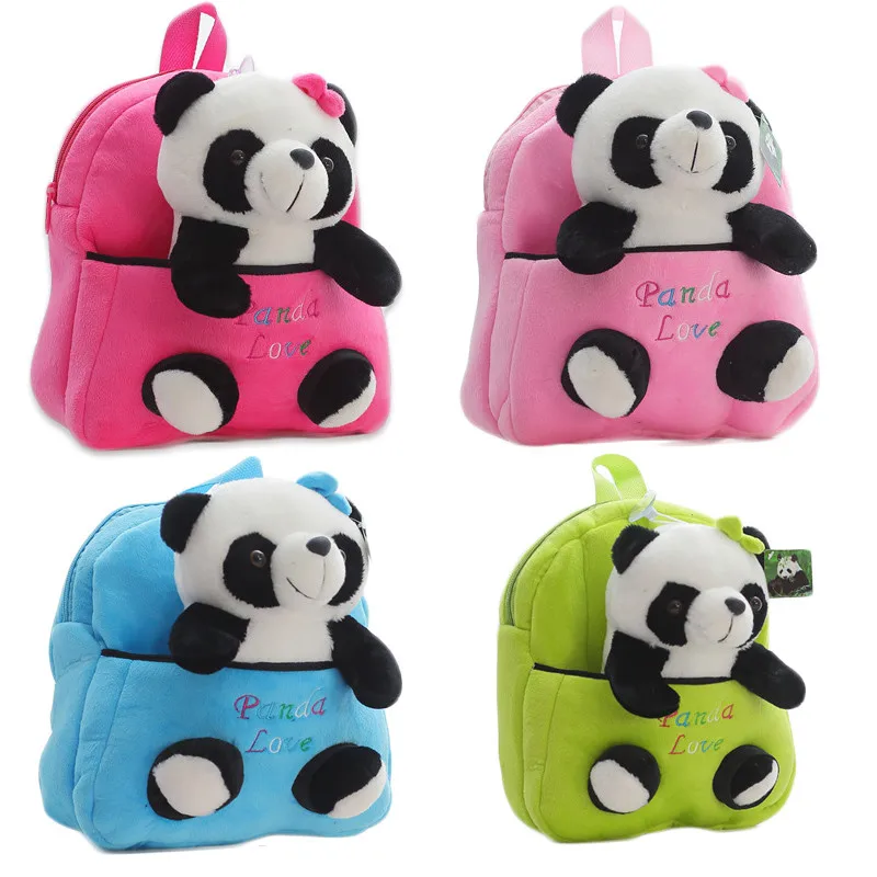 

Plush Panda Doll Backpack Plush Animal Bag Toddler Kindergarden Schoolbag Kids Overnight Bag Kawaii Panda Toy