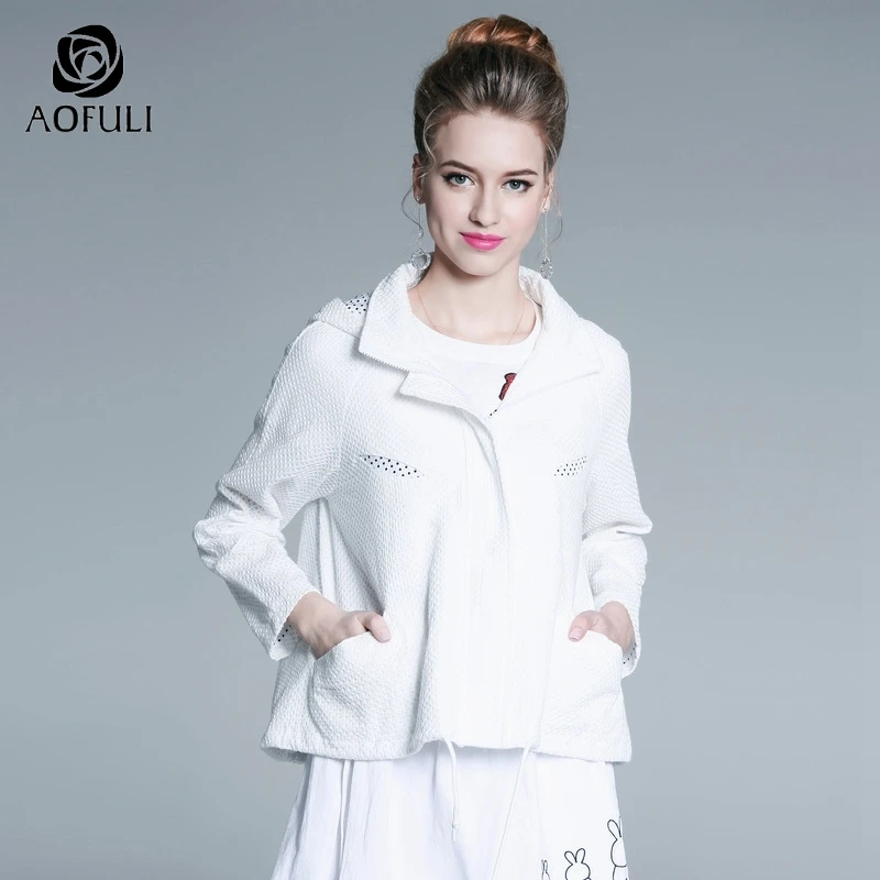 L~ 6XL клетчатая текстура, осенняя белая куртка с капюшоном, толстовки с длинным рукавом, повседневные топы, короткое пальто с карманами, женская одежда большого размера A3923