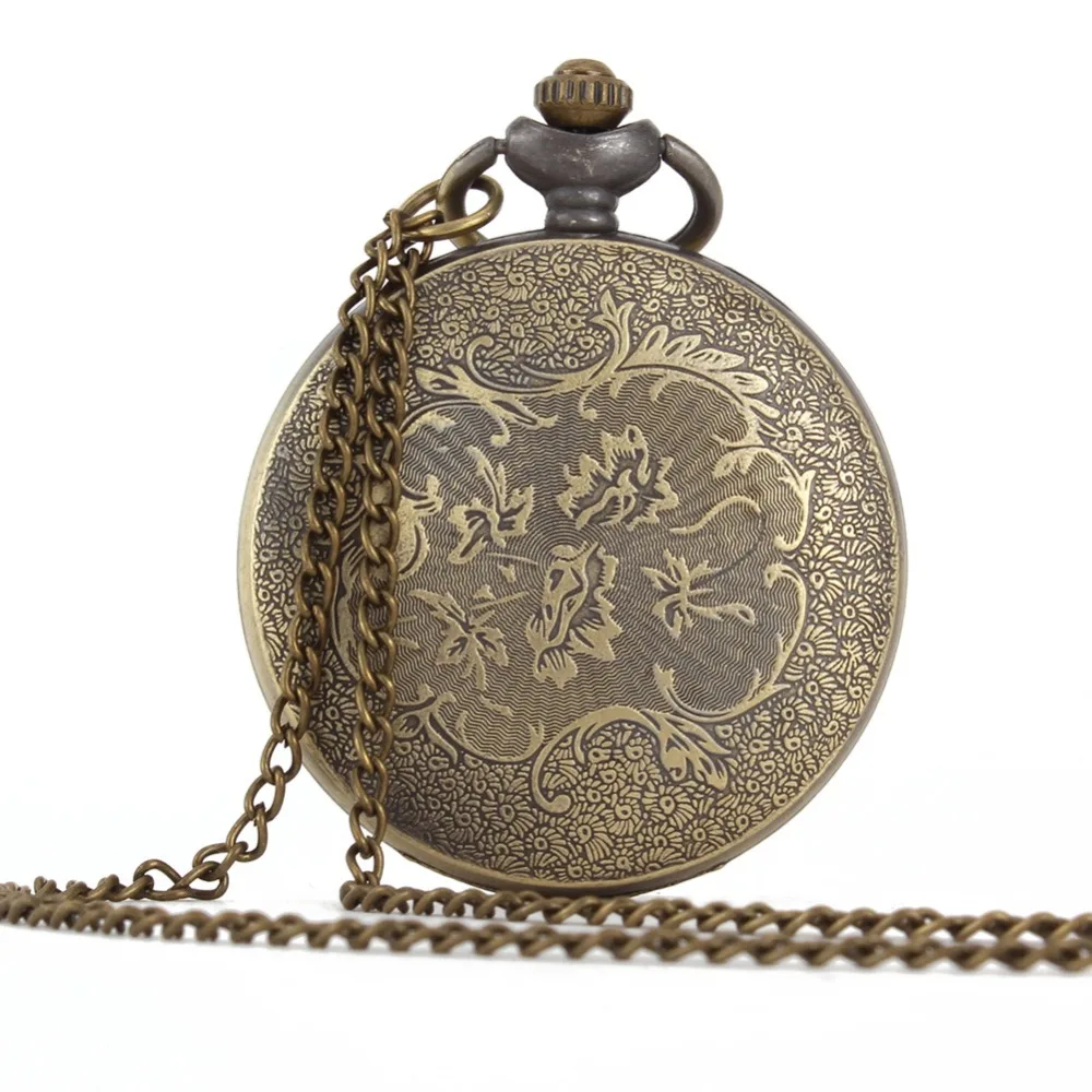 Горячая ретро Wonderland тема бронзовые кварцевые карманные часы винтажные пентаграмма Fob часы Рождественский подарок на день рождения