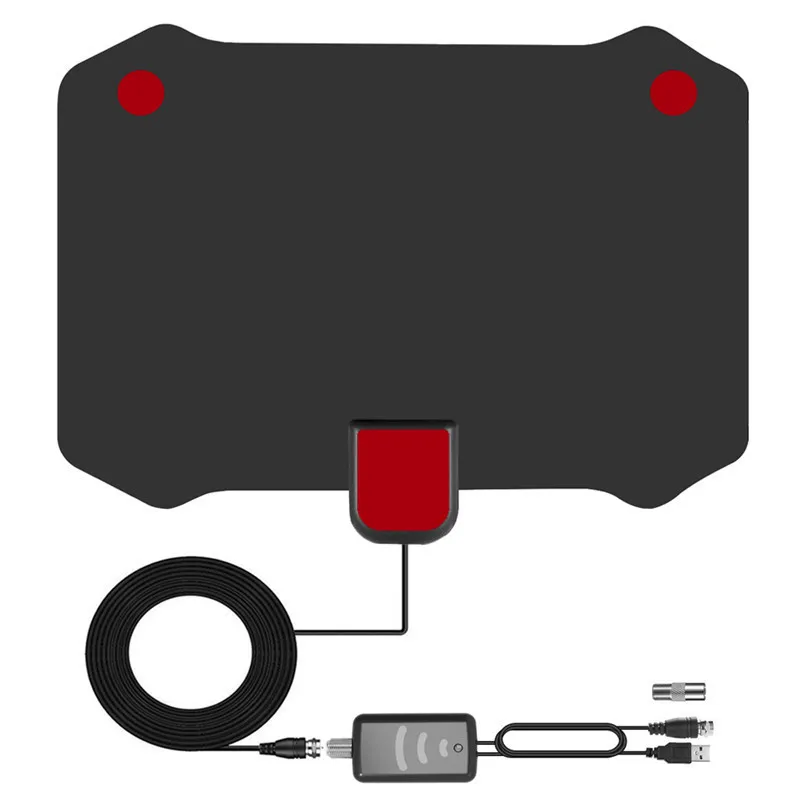 

Black Auto Car Radio Truck Video 120 Miles Range Indoor Digital TV Antenna HDTV 1080P 4K FOX Amplified Amplifier Car Accessories