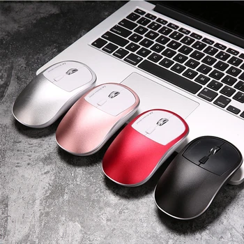 

Rechargeable Wireless Mouse with Aluminum Alloy Pad 1600DPI 2.4G Mouse Ergonomic Optical Gaming Mouse for ASUS Lenovo Acer HP