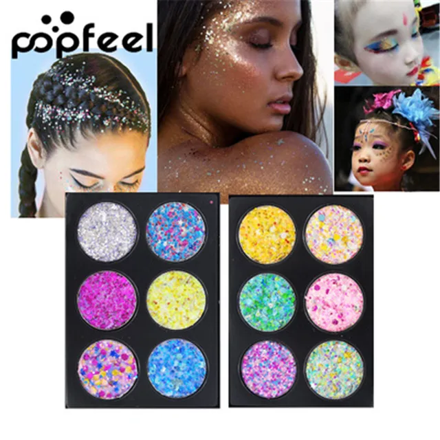 Aliexpress Com Buy Hot 6 Color Glitter Makeup Eyeshadow Palette