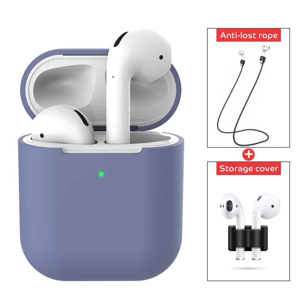 Цветной ТПУ чехол для AirPods 2 Силиконовый чехол защитная оболочка покрытие для Apple Airpod 2nd зарядная коробка ударопрочный чехол - Цвет: 14