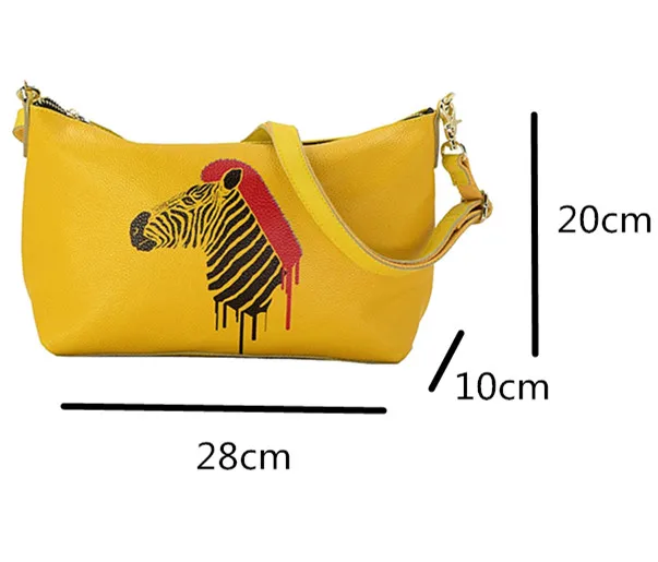 Модная женская сумка-мессенджер с животным принтом пельменей, сумки через плечо, дизайнерские высококачественные желтые Сумки из натуральной кожи