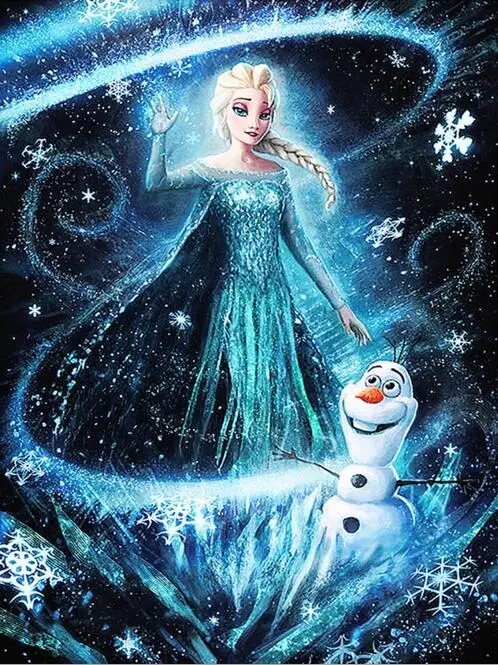 

Full Drill Round Diamond Painting,Snow Queen,Elsa,Mosaic Rhinestone PaintingDiamond Embroidery Neeldlework Crafts