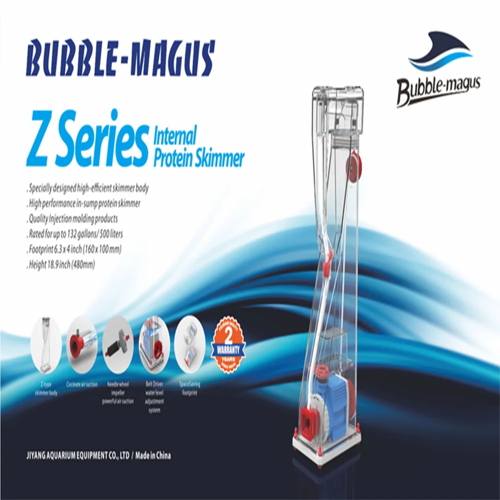 

Bubble Magus BM Z5 Z6 Internal Protein Skimmer Sump Pump for Saltwater Aquarium Marine Reef Needle Wheel Venturi Pump Up to 500L