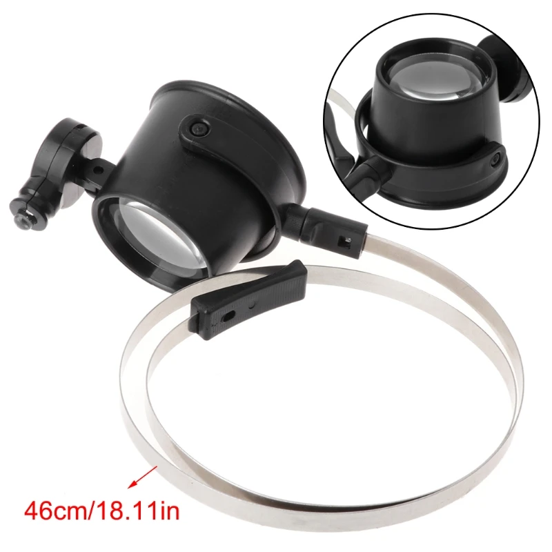 Практичный 10X светодиодный Hands Free Eye Loupe ювелирные изделия Часы Ремонт Держатель лупы