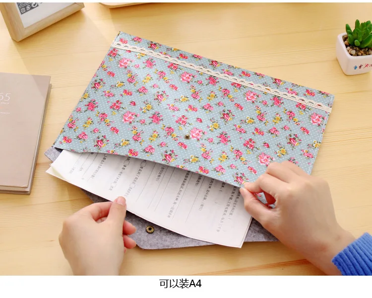 1 шт. A4 хлопчатобумажная ткань бумажный держатель Portafolio школьная папка сумка корейские канцелярские принадлежности офисные принадлежности