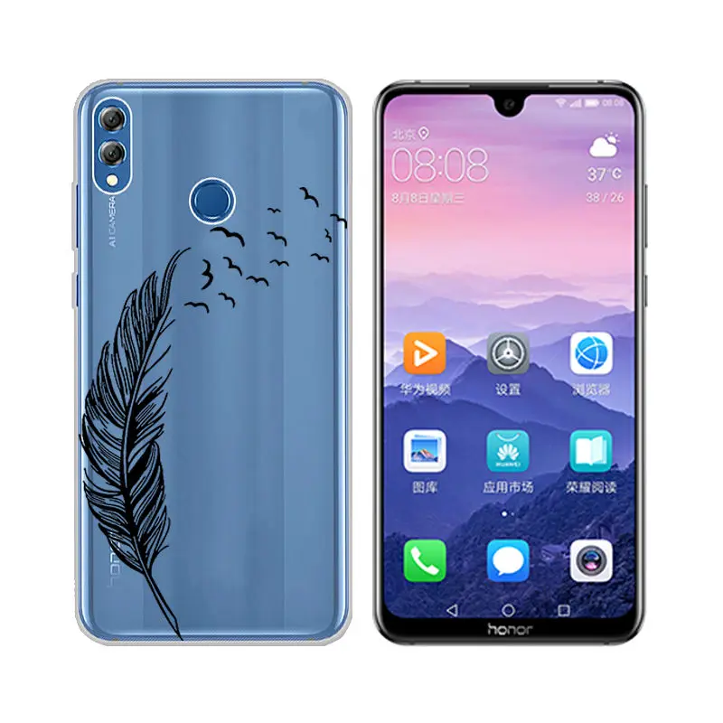 Arvin Silicone Fundas for Huawei Honor 8X Soft TPU Case for Huawei Honor 6X 4X 4A 5X V8 8 5C Painted Cover for Honor 8X Max Case (16)