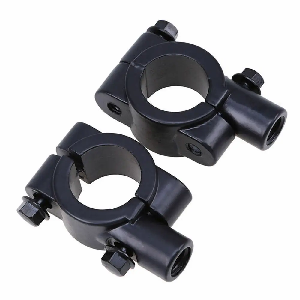 

7/8 Motorcycle Handlebar Rearview Mirror Mount Clamp Holder Adapter Aluminum 2x