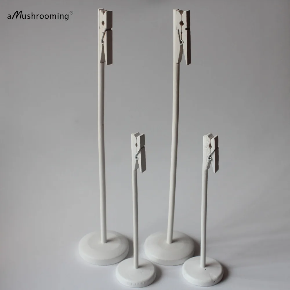 100 pieces Wood Clothespins stand Base Buffet Card Holder Wedding