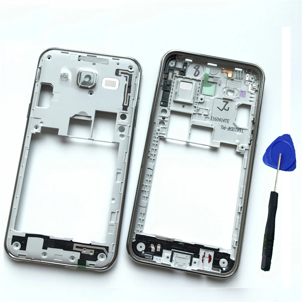 

Middle Bezel Frame Housing Chassis Cover For Samsung Galaxy J5 2015 J500 J500F J500H J500M J500FN Case With Camera Lens Buttons