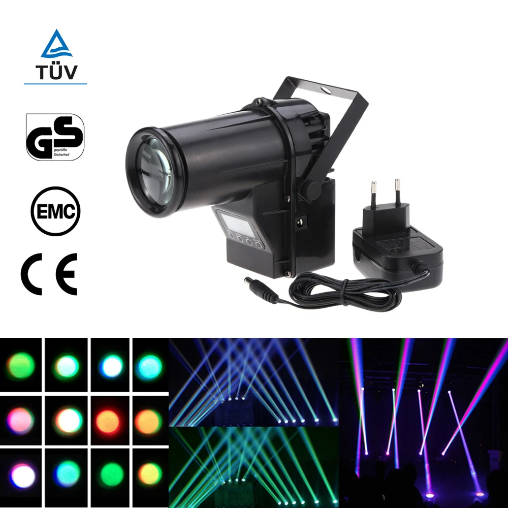 

Mini Led Stage Light Rgbw Spotlight Beam Dmx Laser Projector 10W 6 Channel Portable Pinspot Lamp Dmx512 Dj Disco Ball Stage Lamp