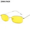 2022New Small Rectangle Retro Sunglasses Men Brand Designer Red Metal Frame Clear Lens Sun Glasses Women Unisex UV400 ► Photo 2/4