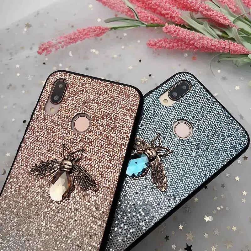 3D Diamond пчела чехол на мобильный телефон для Samsung Galaxy S10 S9 S8 A8 A6 плюс S7 край A9 A7 J8 2018 J5