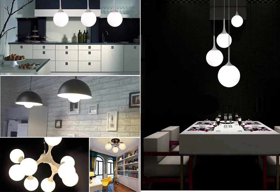 1Pcs New 360 Degree LED Bulb Lamps E27 Globe Bulbs 7W 9W 12W 15W Ball Lighting 90-260v LED Pendant Wall Light  A60 A70 A80 A90 (10)