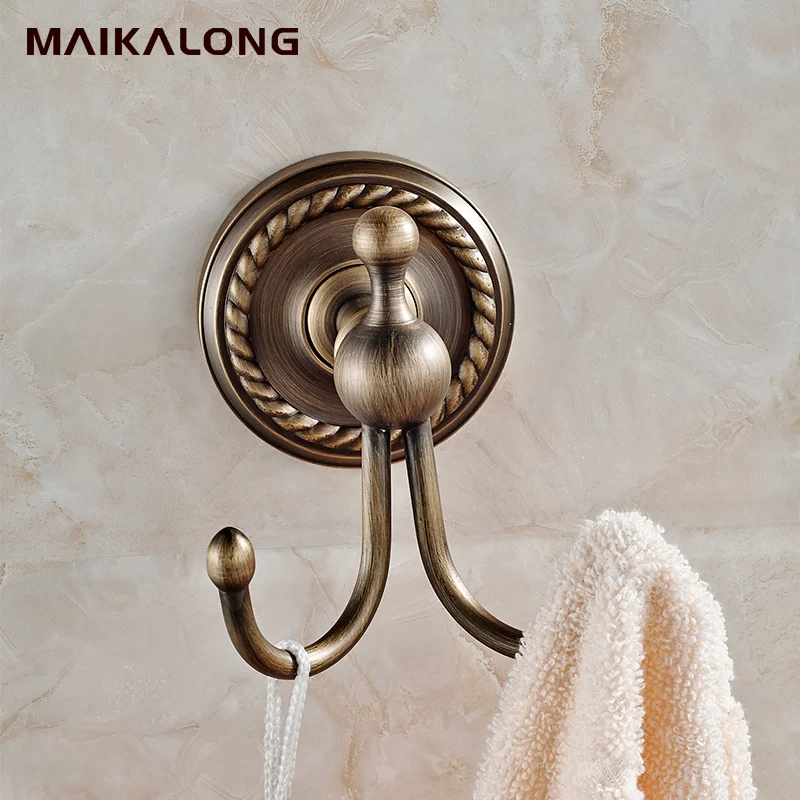Robe Hook Clothes Hook Solid Brass antique bronze Finish Bathroom Hardware Product, Robe Hooks