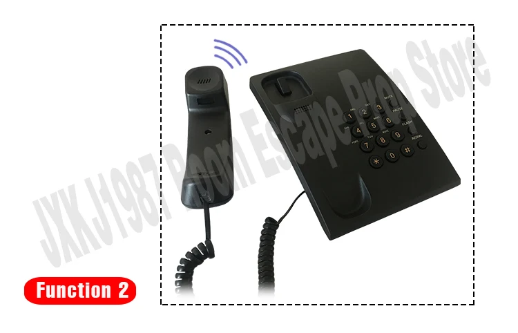 Adereços para Escapar Direita para Desbloquear com Pistas de Áudio Escapar Quarto Prop Horrível Telefone Inteligente Jogo Chamada Dial Senha 6 Kits de sistema de alarme