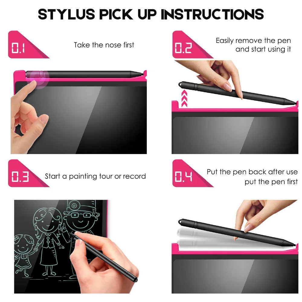 NEWYES Green LCD Writing Tablet 8 5 inch Electronic Drawing Pads Pocketbook for Kids Gift Toy Reusable Erasable Message Board