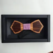 Лидер продаж моды ручной работы, деревянные галстук-бабочка мужчин и женщин элегантные деревянные Галстуки